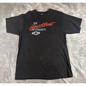 Vintage Chevrolet The Heartbeat Of America XL T Shirt Made In USA LOGO DAD Print